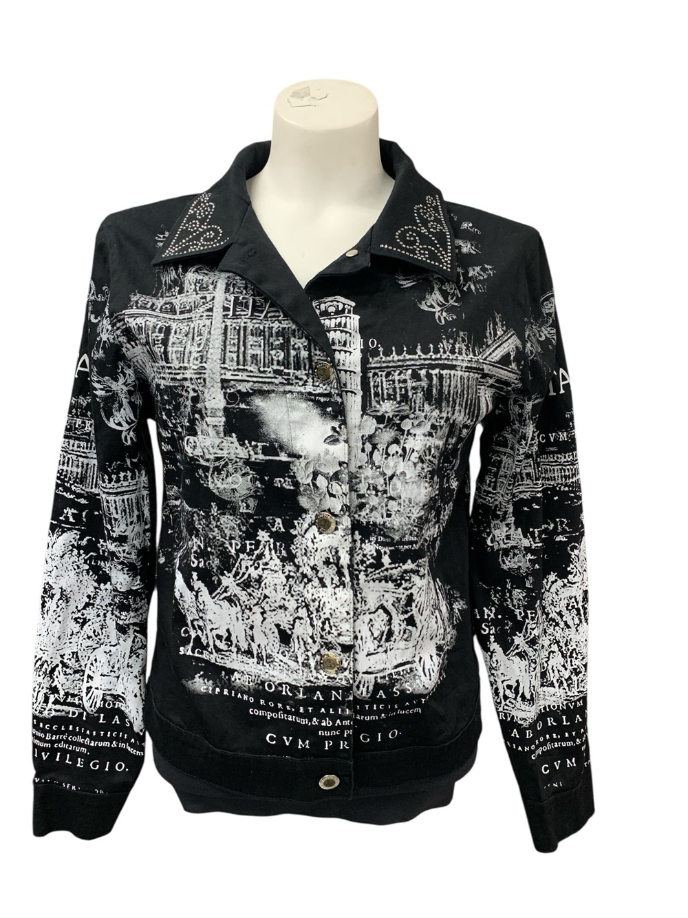 Cactus Black & White Architectural Print Jacket